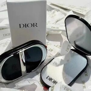 2026 Dior New CD Logo Makeup Mirror with Phone Holder Stand Dual Mirror 3M